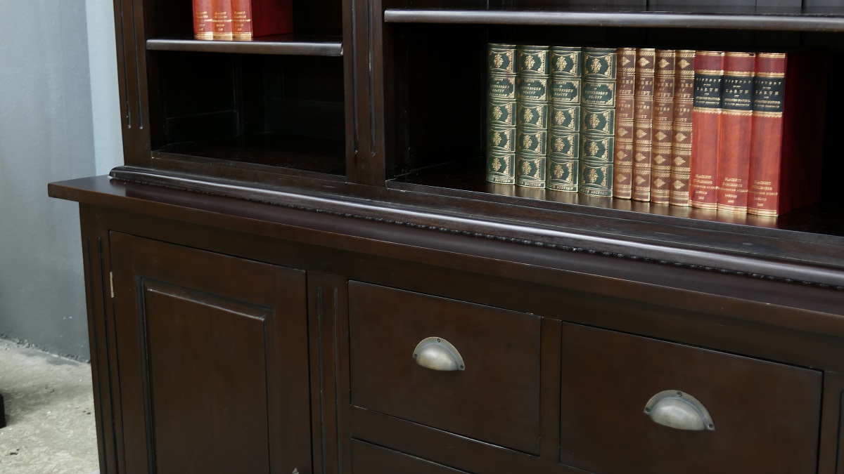 Buffet Bücherschrank Buchregal aus massiv Mahagoni Handarbeit