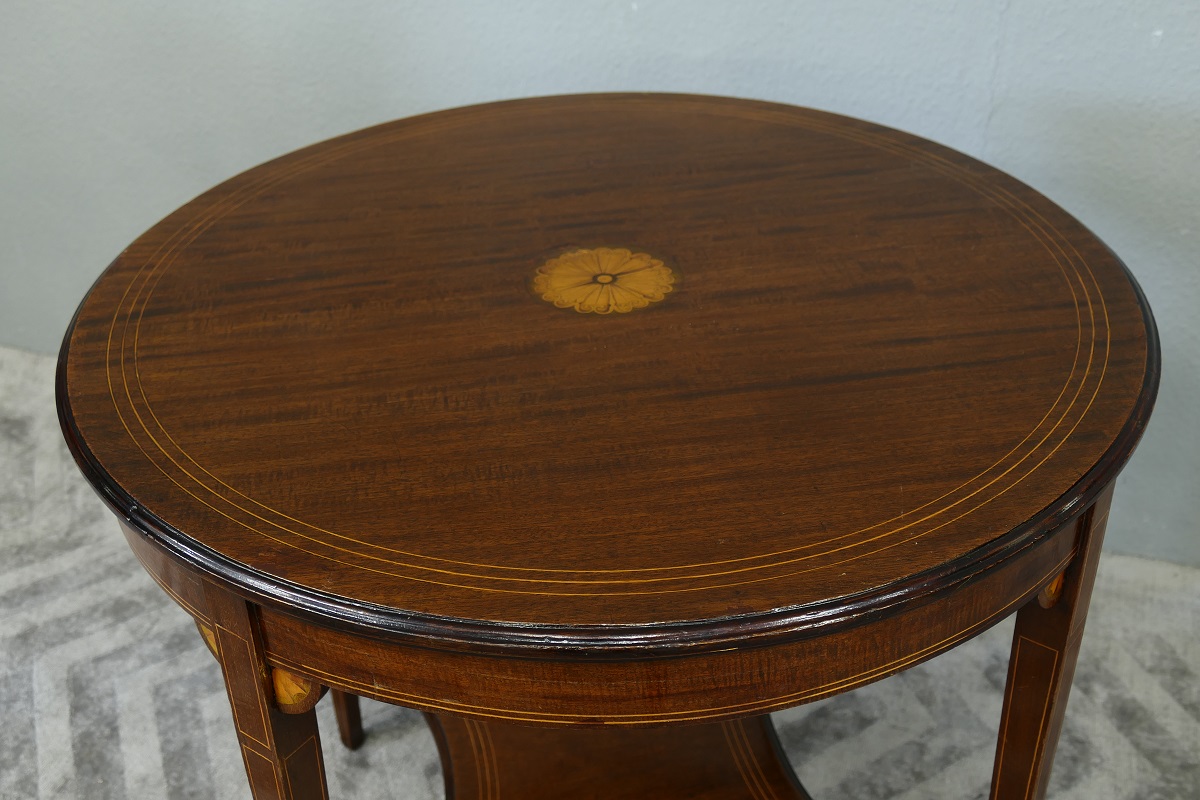 Tisch Teetisch Beistelltisch Winetable Intarsien Antik um 1890 England