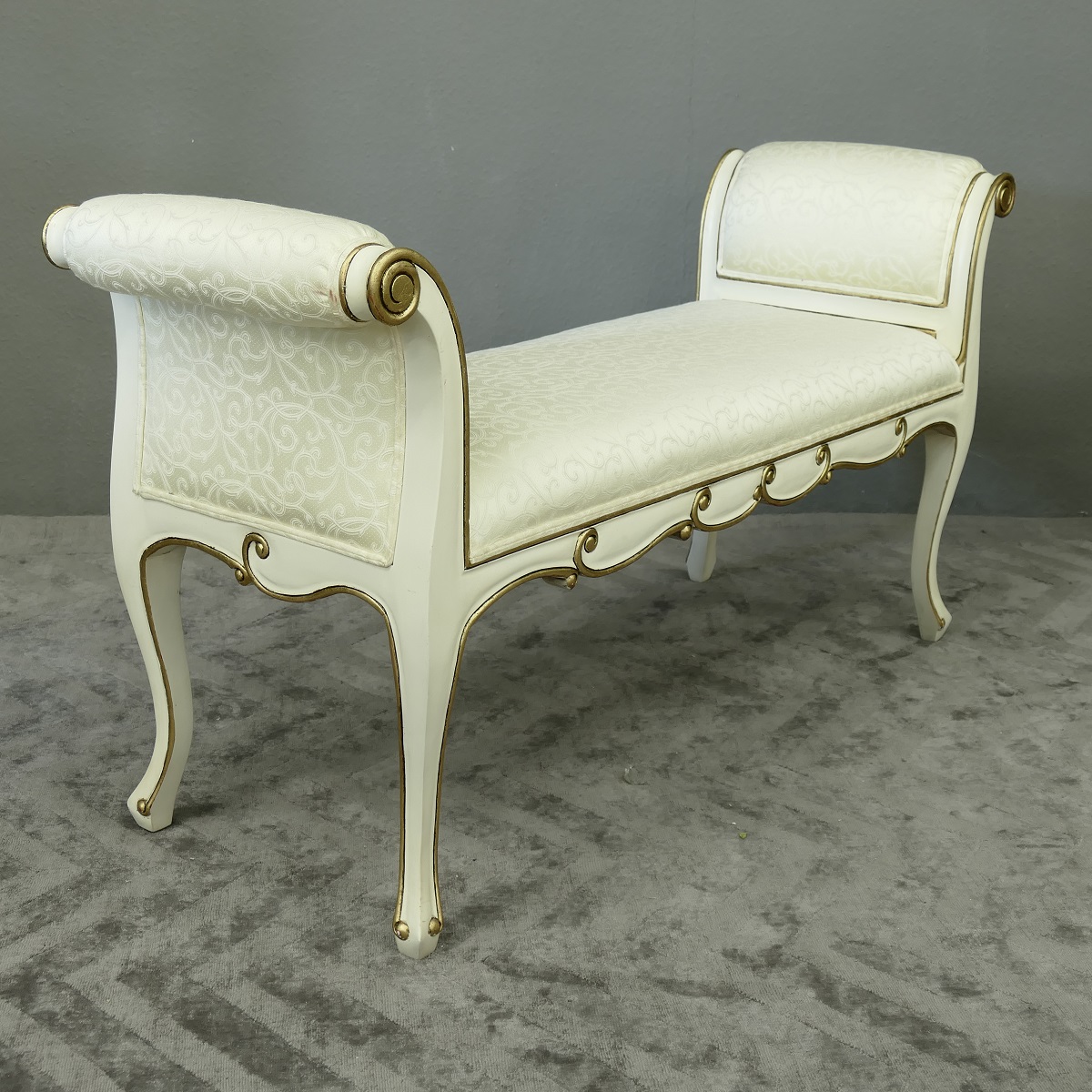 Sitzbank Ankleidebank Bank Hocker Mahagoni Antik um 1890