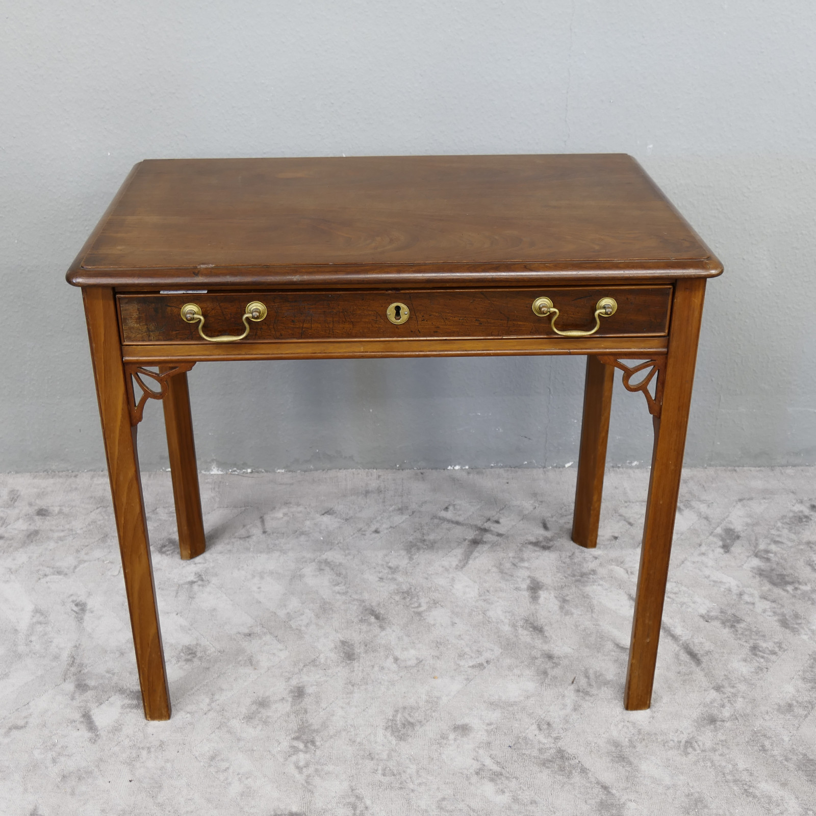 Tisch Schreibtisch Schreibkonsole Cambridgeshire Mahagoni Antik um 1890