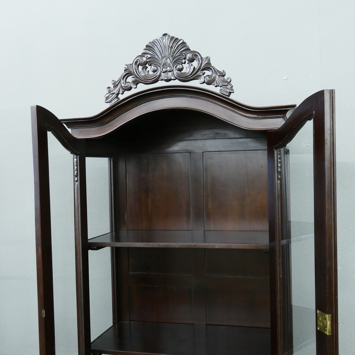 Englischer Chippendale Schrank Vitrine Mahagoni