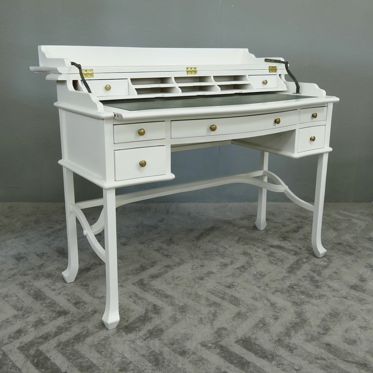 Sekretär Lady s Sekretär Mahagoni Chippendale Farbe weiss