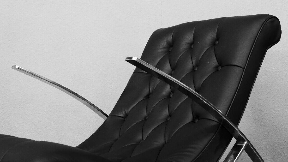 Schaukelstuhl Lounge Liege Sofa Design Klassiker Couch Farbe: Schwarz
